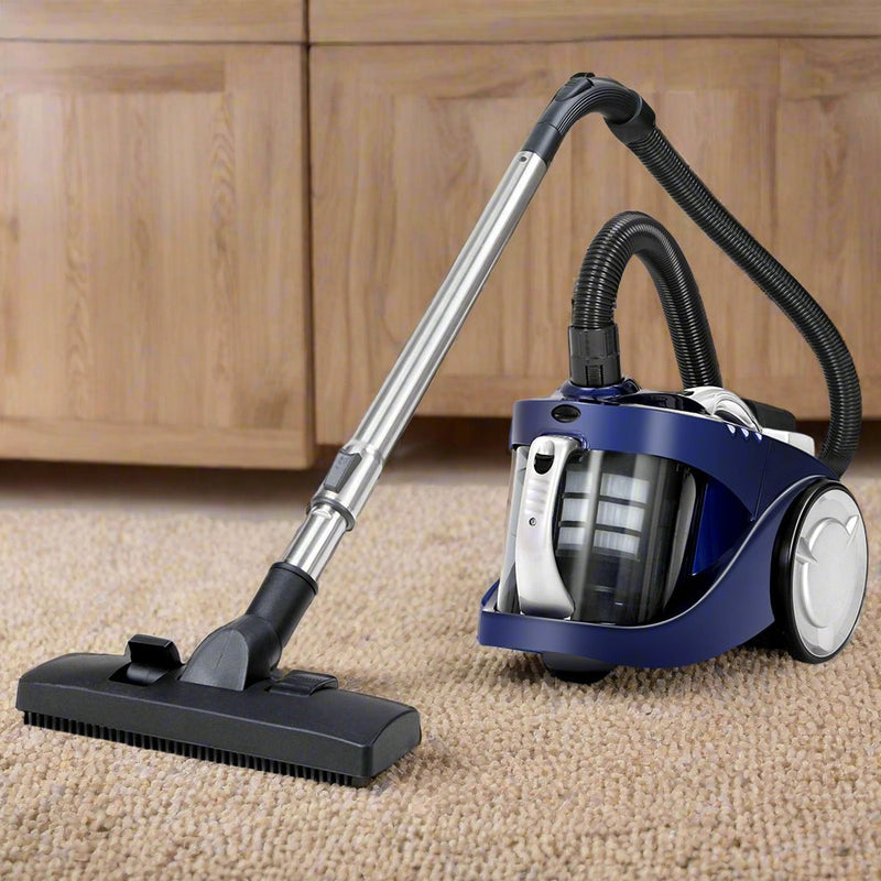 Efficiently clean your home with Devanti 2200W Bagless Vacuum Cleaner in Blue. Powerful 2200W motor and bagless design