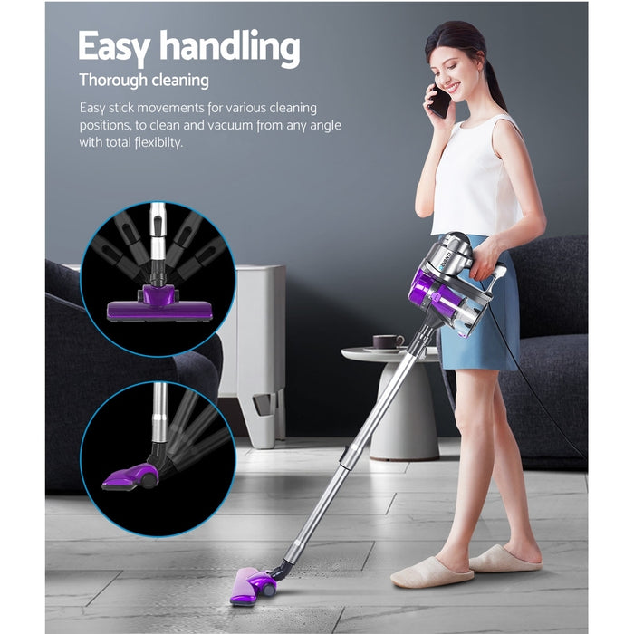 Danoz Direct - Devanti Handheld Vacuum Cleaner! Featuring a powerful roller brush head, this cordless wonder effortlessly cleans any surface