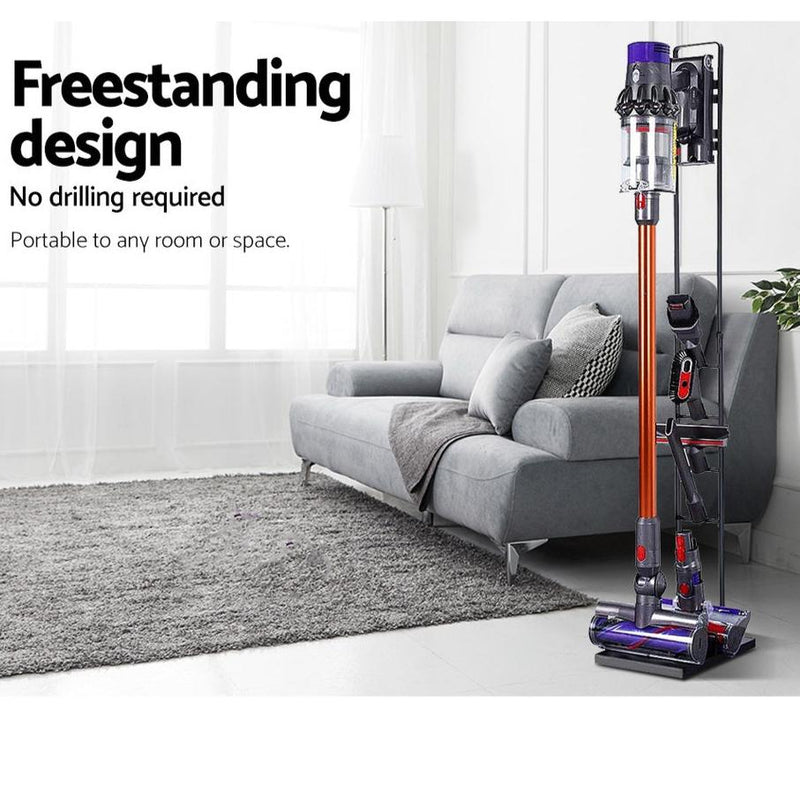 Danoz Cleaning - Artiss Freestanding Dyson Vacuum Cleaner Stand for V6 7 8 10 11 Black