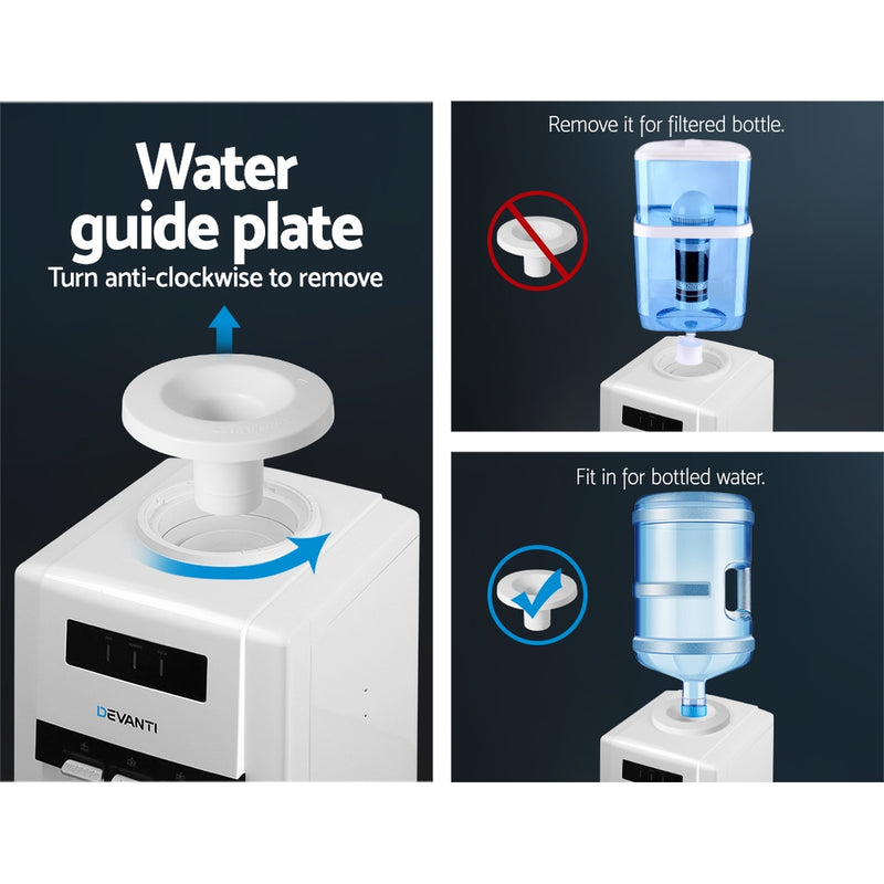 Danoz Direct - Devanti Water Cooler Dispenser Bench Top 22L - Super Seller Inc. Delivery