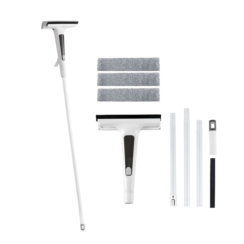 Danoz CleanSmart – Sparkling Windows Without the Struggle! Giantz 2-in-1 Extendable Window Cleaner with Spray Trigger, Squeegee & 3 Microfiber Pads – Reaches Up to 136cm! 🪟✨🔍