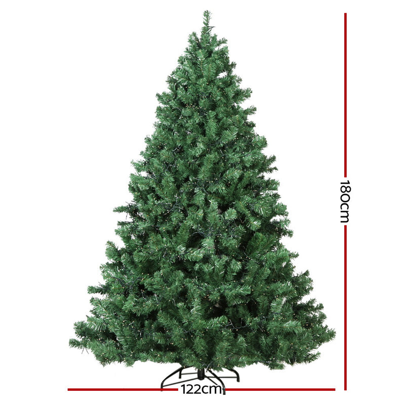 Danoz Xmas🎅 Jingle Jollys Christmas Tree 1.8M Xmas Tree Decorations 1980 LEDs 8 Light Mode