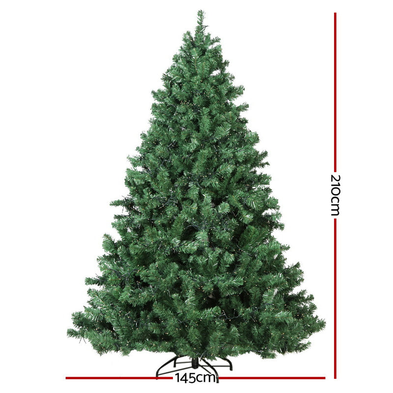 Danoz Xmas🎅 Jingle Jollys Christmas Tree 2.1M Xmas Tree Decorations 3000 LEDs 8 Light Mode