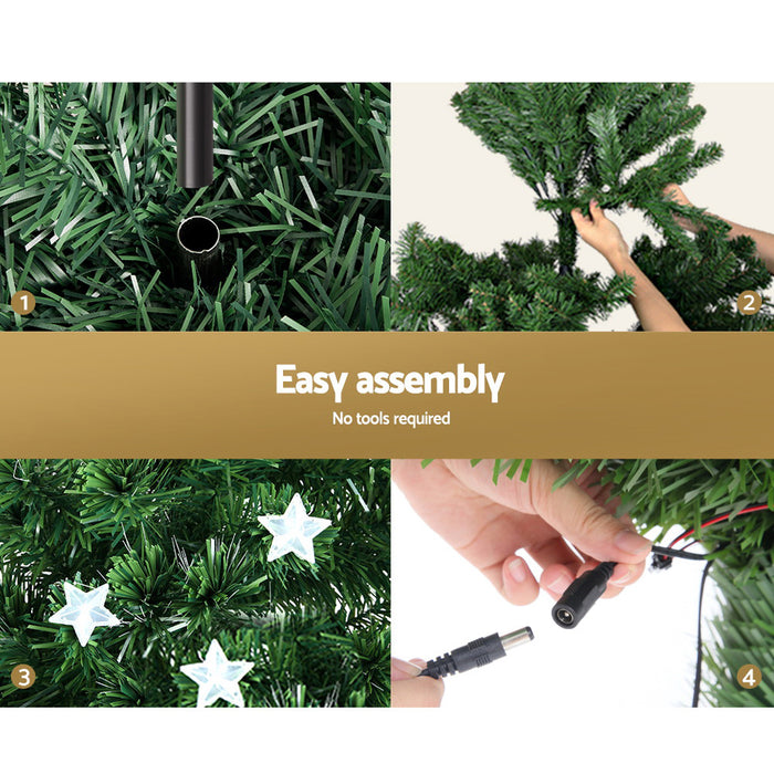 Danoz Xmas🎅 Jingle Jollys 2.4m Christmas Tree Optic Fibre LED Xmas tree Multi Colour