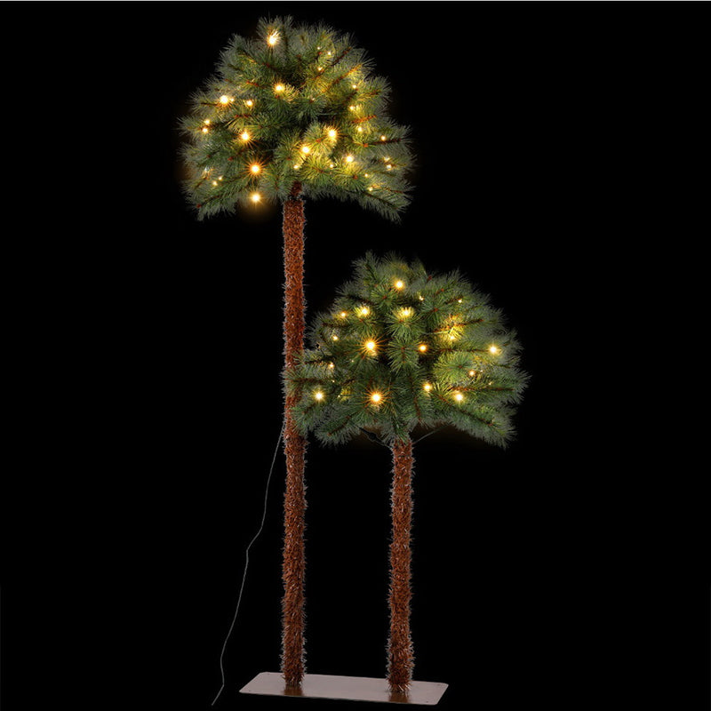 Danoz Xmas - Jingle Jollys Christmas Tree 1.5+1m LED Xmas Palm Tree Party Decorations 2 in 1
