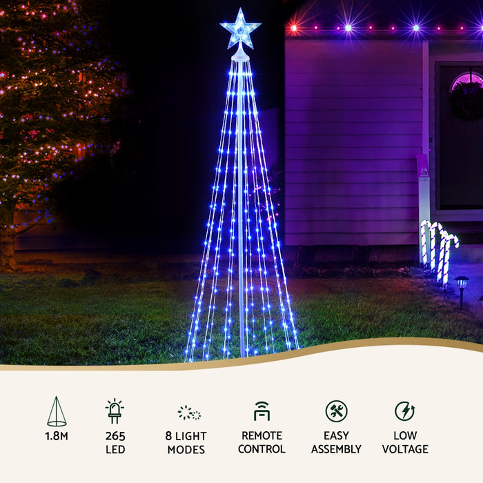 Danoz Xmas🎅 1.8M Christmas Tree 265 LED RGB Fairy Lights Jingle Jollys