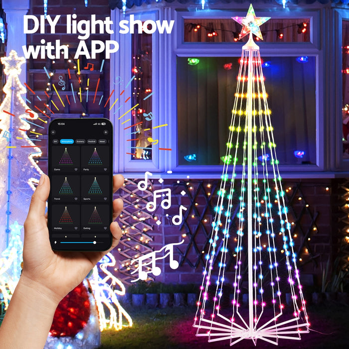 Danoz Xmas🎅 1.8M Christmas Tree 265 LED RGB Fairy Lights Jingle Jollys