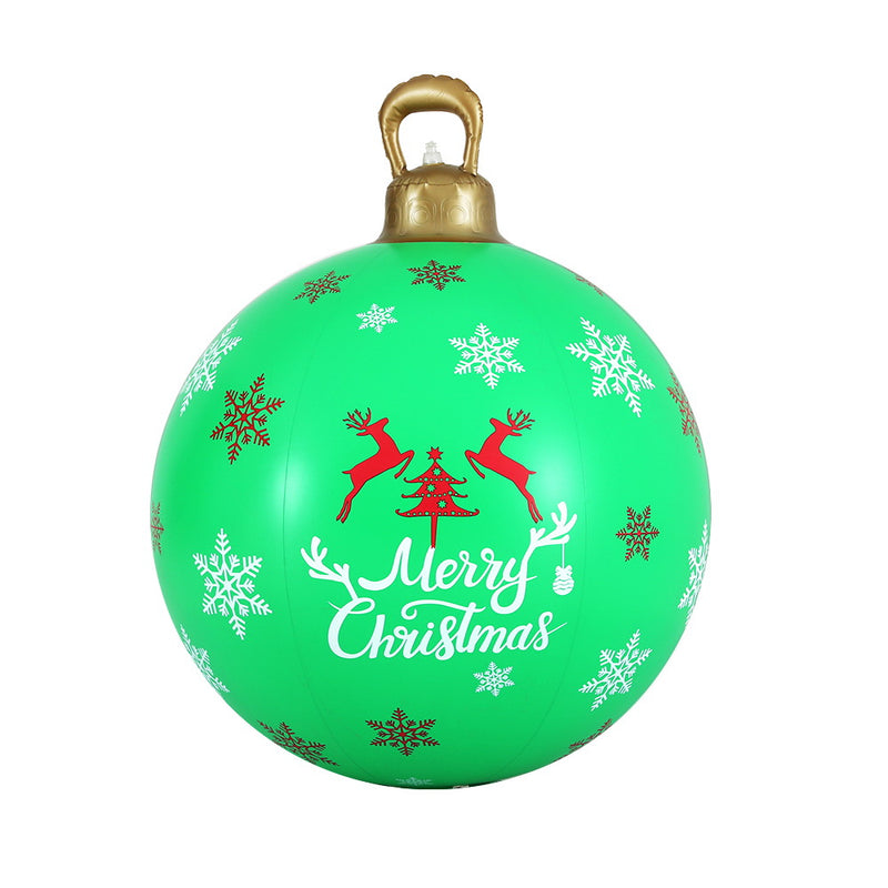 Danoz Xmas🎅 Jingle Jollys Christmas Inflatable Ball Bauble 60cm Outdoor Decoration Green