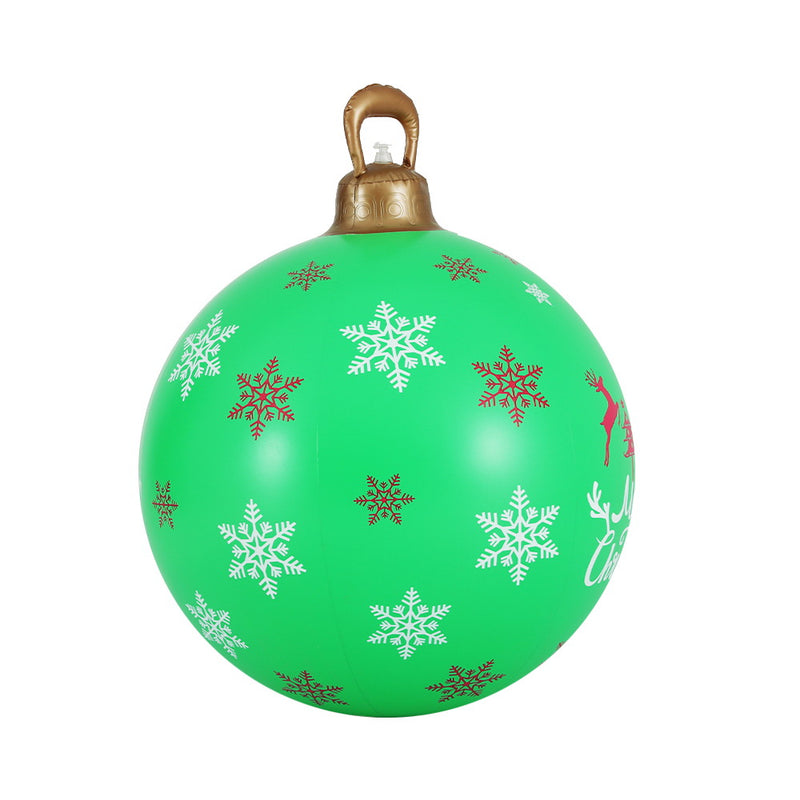 Danoz Xmas🎅 Jingle Jollys Christmas Inflatable Ball Bauble 60cm Outdoor Decoration Green