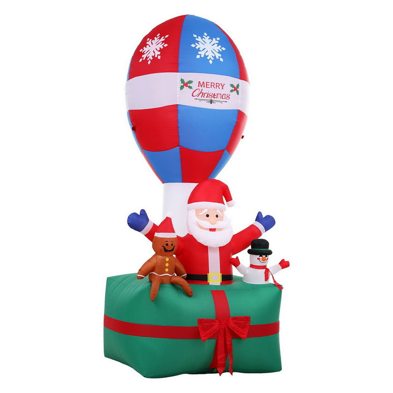 Danoz Xmas - Jingle Jollys Christmas Inflatable Santa in Ballon 2.8M Height LED Decorations Illuminated