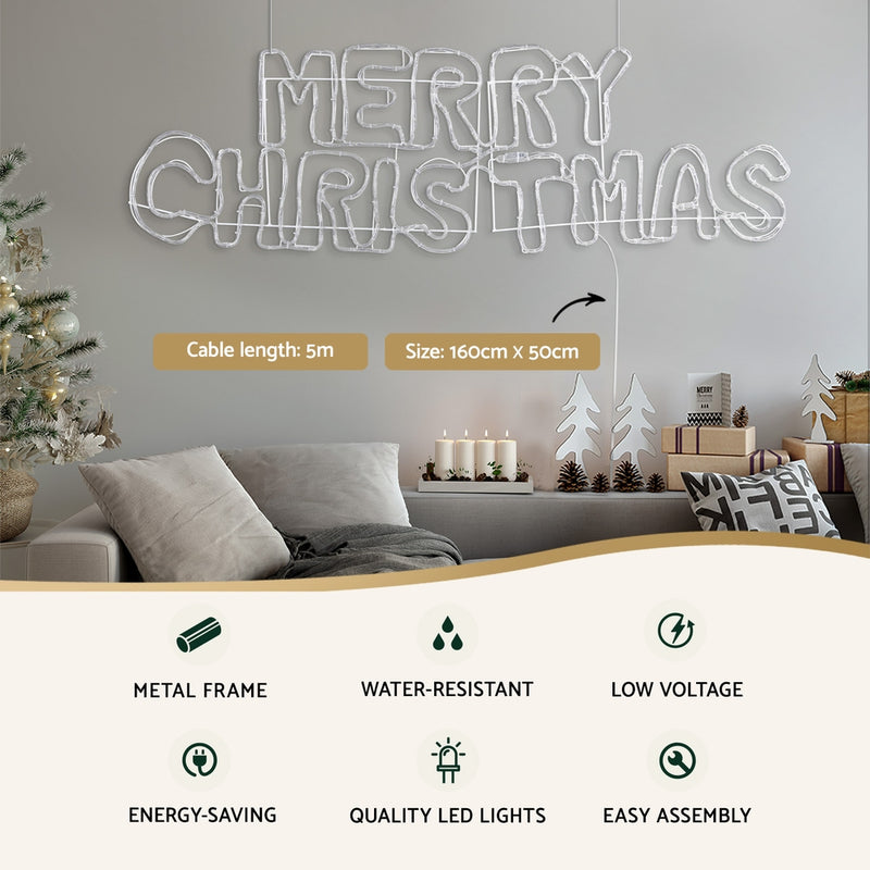 Danoz Xmas🎅 1.6M Christmas Lights Motif 360 LED Rope Light Outdoor Decoration Jingle Jollys