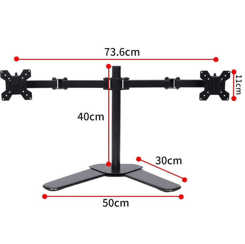 Adjustable Dual Monitor Stand for Desktop - danozdirect