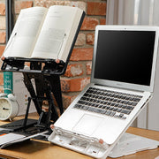 Adjustable Laptop Stand Foldable Tablet Book PC Holder Desk BLACK - danozdirect