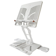 Adjustable Laptop Stand Foldable Tablet Book PC Holder Desk WHITE - danozdirect