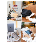 Adjustable Laptop Stand Foldable Tablet Book PC Holder Desk WHITE - danozdirect