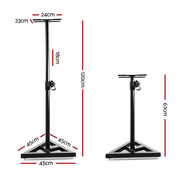 Alpha Speaker Stand 67 - 120cm Adjustable Height Surround Sound Studio Home 2pcs - danozdirect