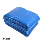 Aquabuddy Pool Cover 500 Micron 7x4m Silver Swimming Pool Solar Blanket 5.5m Roller - danozdirect