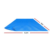 Aquabuddy Pool Cover 500 Micron 8x4.2m Swimming Pool Solar Blanket Blue - danozdirect