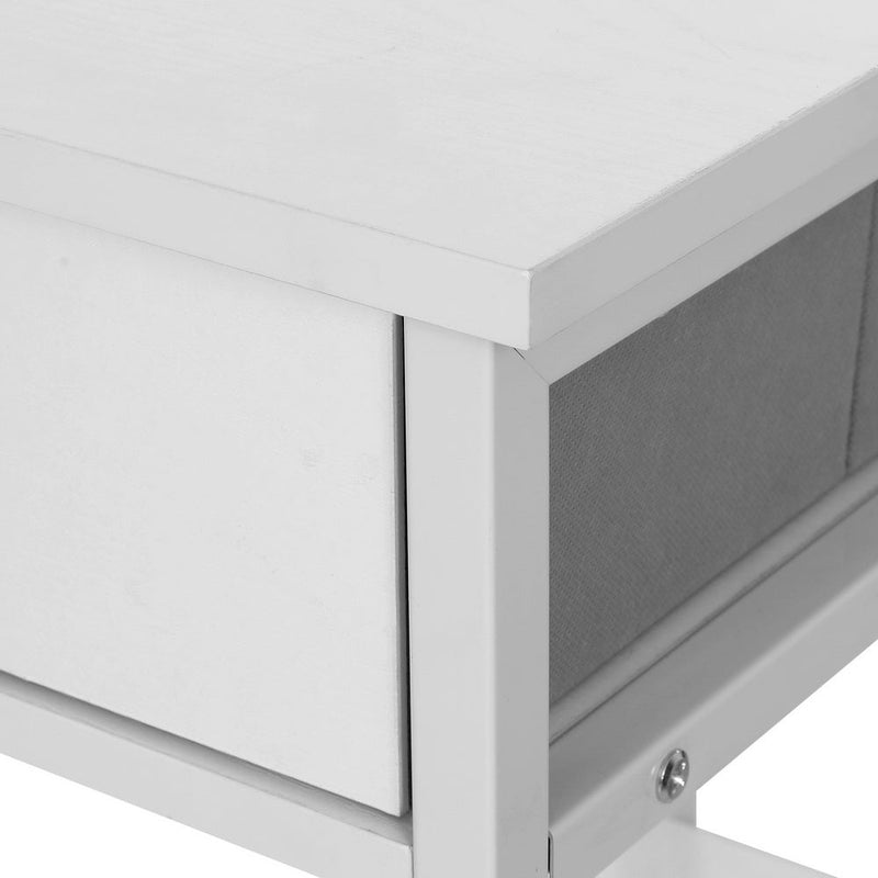 Artiss Computer Desk Drawer Shelves Study Table 120CM White - danozdirect