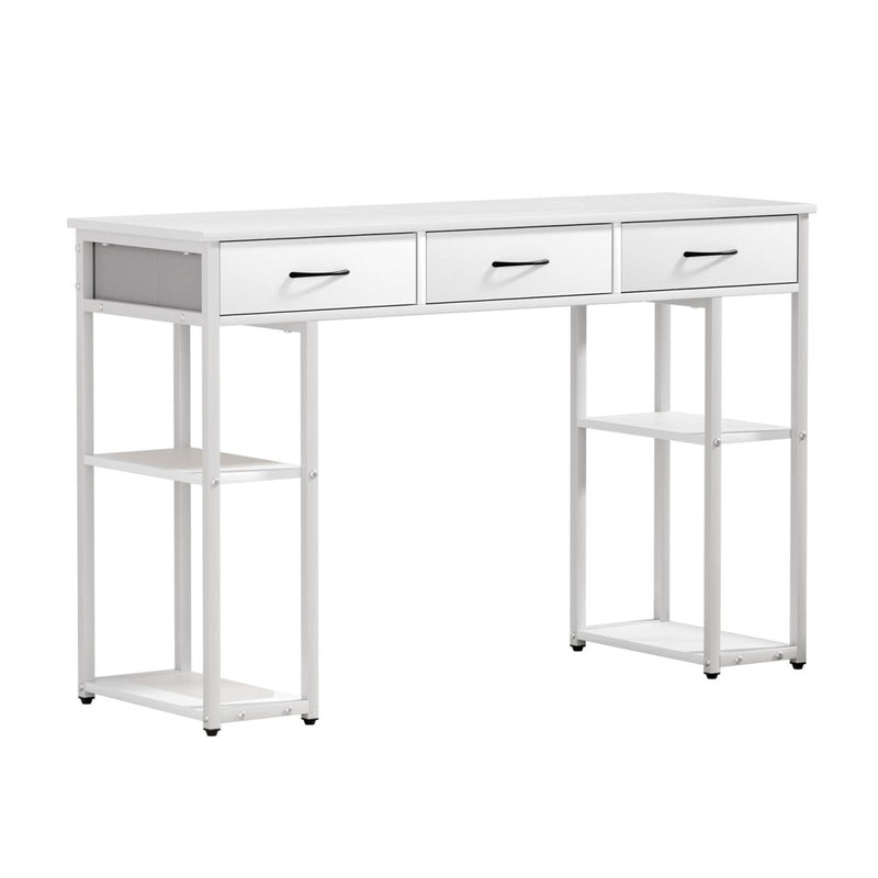 Artiss Computer Desk Drawer Shelves Study Table 120CM White - danozdirect