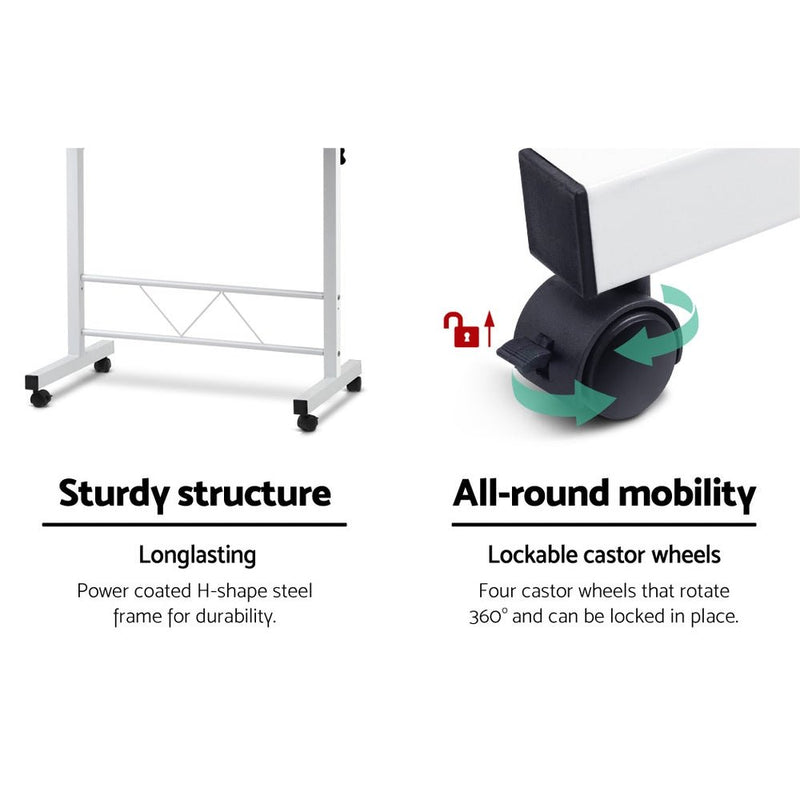 Artiss Laptop Desk Table Adjustable 80CM Light Wood - danozdirect
