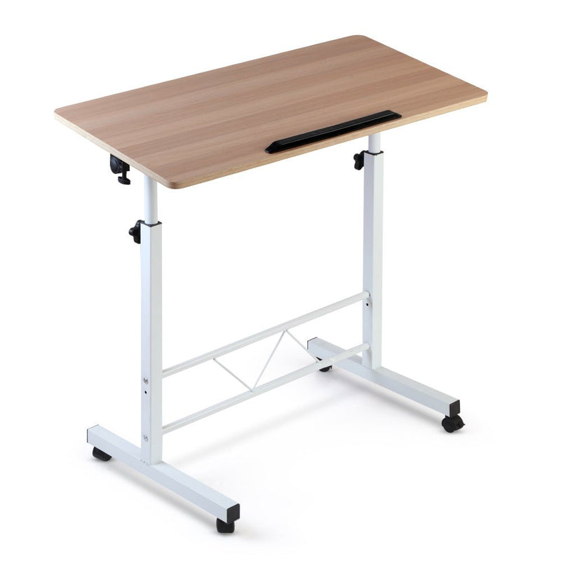Artiss Laptop Desk Table Adjustable 80CM Light Wood - danozdirect