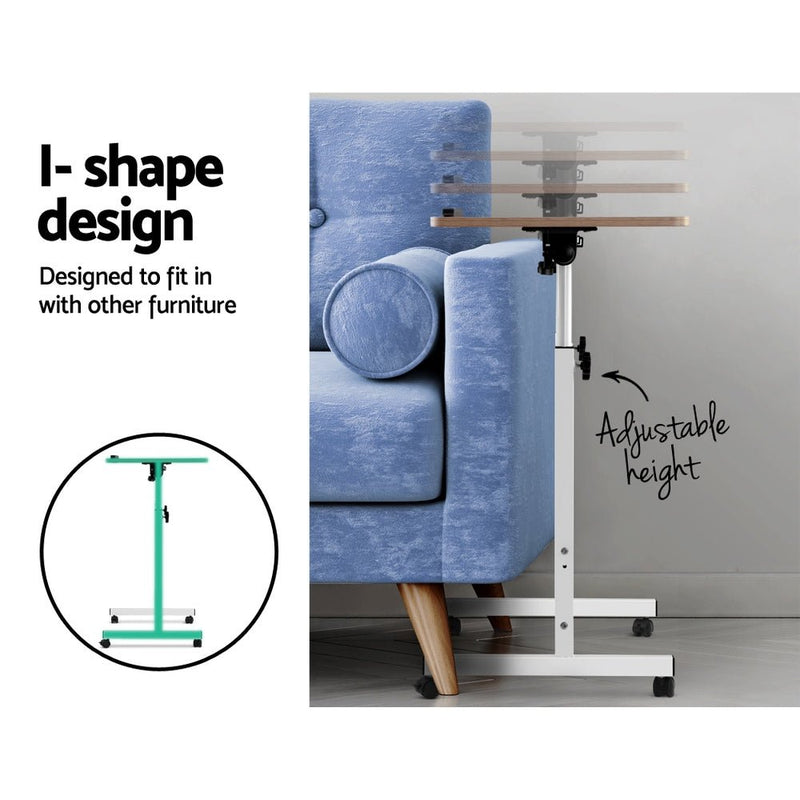 Artiss Laptop Desk Table Adjustable 80CM Light Wood - danozdirect