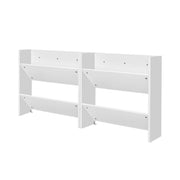 Artiss Shoe Rack 2 - tier 12 Pairs Wall Mounted x2 - White - danozdirect