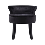 Artiss Vanity Stool Velvet Black Abella - danozdirect