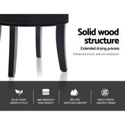 Artiss Vanity Stool Velvet Black Abella - danozdirect
