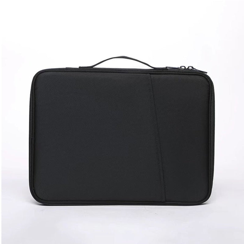 Black 360° Protective Laptop & Tablet Sleeve with Accessory Organizer - Water - Repellent Carrying Case - danozdirect