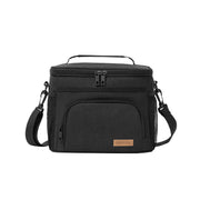 Black Insulated Lunch Bag Cooler Tote - 9L Leakproof Thermal Lunch Box with Shoulder Strap & Pockets for Work, Picnic, Travel - danozdirect