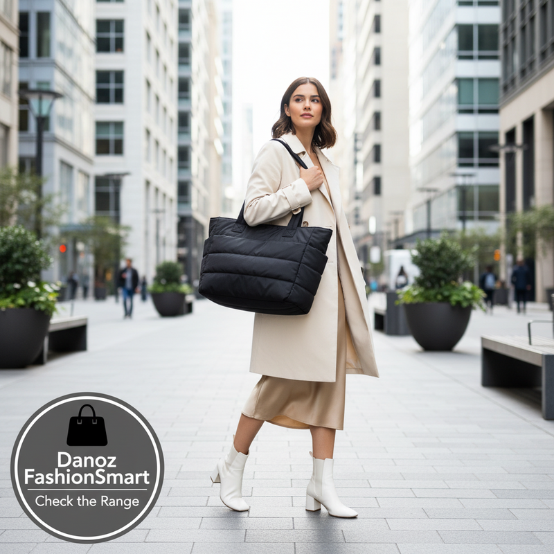 Black Large Capacity Nylon Tote Bag for Women - Fashionable Travel Shoulder & Crossbody Handbag