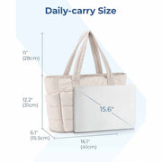 Black Large Capacity Nylon Tote Bag for Women - Fashionable Travel Shoulder & Crossbody Handbag - danozdirect