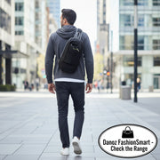 Black Lightweight Crossbody Sling Bag - Versatile Chest Daypack for Hiking, Travel & Daily Use - danozdirect