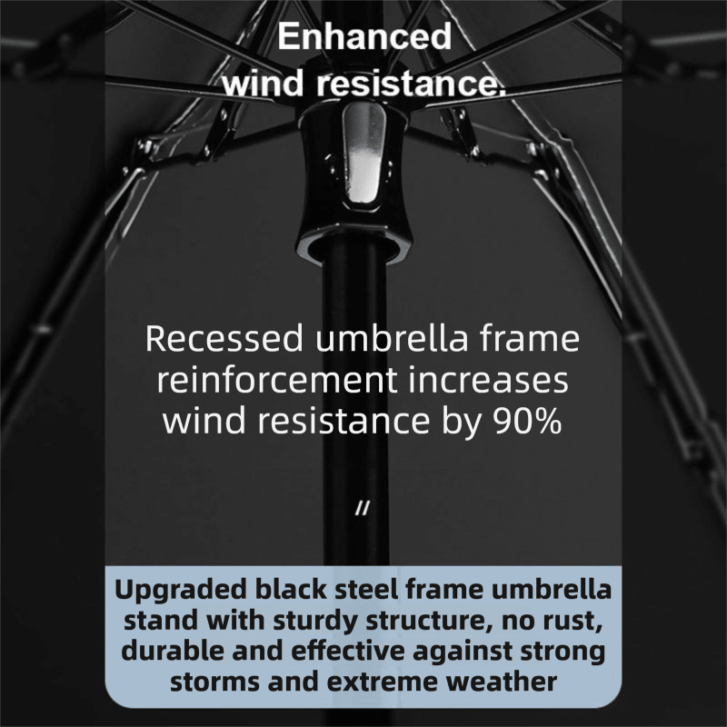 Black Ultra - Compact 5 - Fold Waterproof All - Weather Umbrella for Women - Heart Pattern, Black Glue UV Protection, 8 - Rib Frame, Portable Capsule Parasol - danozdirect