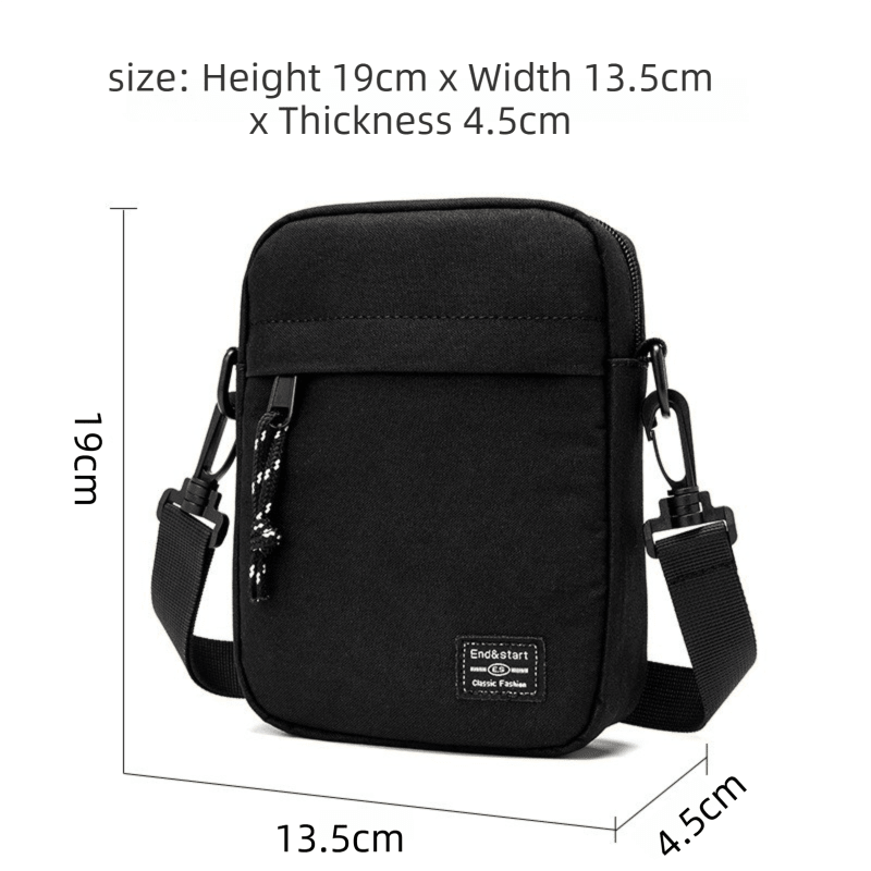 Blue Mini Streetwear Oxford Cloth Crossbody Bag - Ultra - Light (200g) Fashion Sling Pack, Fits 8 - inch Tablet - danozdirect