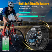 Boost your fitness and stay connected with Danoz Direct SuperSmartWatch ⌚ - MELANDA Steel 1.39" Bluetooth Call Smart Watch - danozdirect
