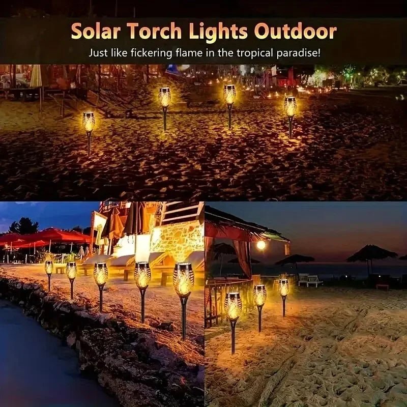 Bring a magical glow to your garden with Danoz Lights! These 12LED solar flame torch lights flicker like real flames, creating a cozy, enchanting atmosphere - Buy 1 Get 1 Free! - danozdirect