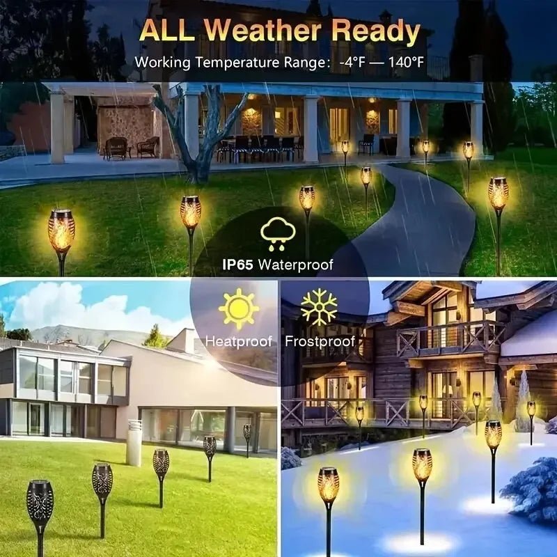 Bring a magical glow to your garden with Danoz Lights! These 12LED solar flame torch lights flicker like real flames, creating a cozy, enchanting atmosphere - Buy 1 Get 1 Free! - danozdirect