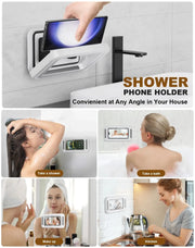 Bring your tunes and calls right into the shower with Danoz Smart Shower Phone Holder! This splash - proof, anti - fog case fits phones from 4 to 7 inches and spins a full 480 degrees - danozdirect