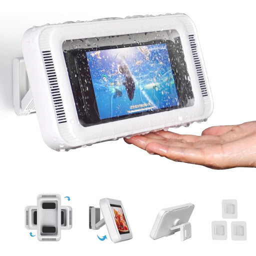 Bring your tunes and calls right into the shower with Danoz Smart Shower Phone Holder! This splash - proof, anti - fog case fits phones from 4 to 7 inches and spins a full 480 degrees - danozdirect
