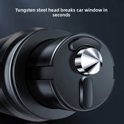 Car Accessories - Black 2 - in - 1 Emergency Car Escape Tool - Spring - Loaded Window Breaker & Seatbelt Cutter - danozdirect