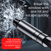 Car Accessories - Black 2 - in - 1 Emergency Car Escape Tool - Spring - Loaded Window Breaker & Seatbelt Cutter - danozdirect
