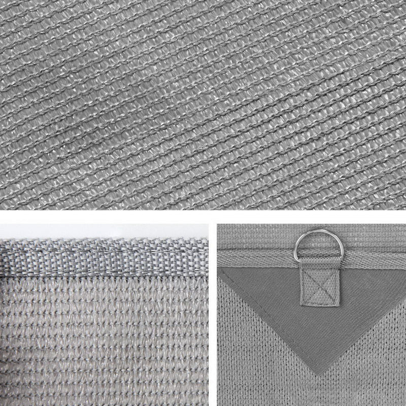 Caravan Privacy Screen Roll Out Awning 2.1x1.8M Sun Shade Pop Top End Wall Grey - danozdirect