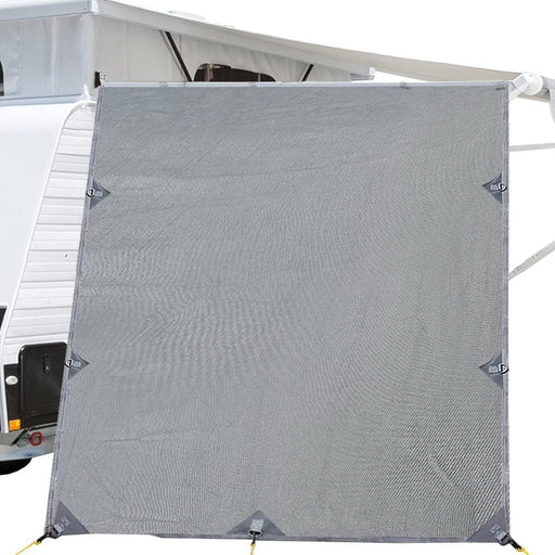 Caravan Privacy Screen Roll Out Awning 2.1x1.8M Sun Shade Pop Top End Wall Grey - danozdirect