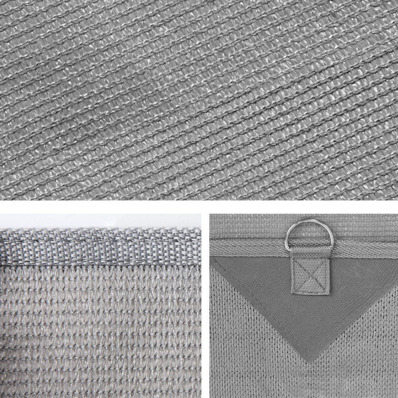 Caravan Privacy Screen Roll Out Awning 4.3X1.95M End Wall Side Sun Shade Grey - danozdirect