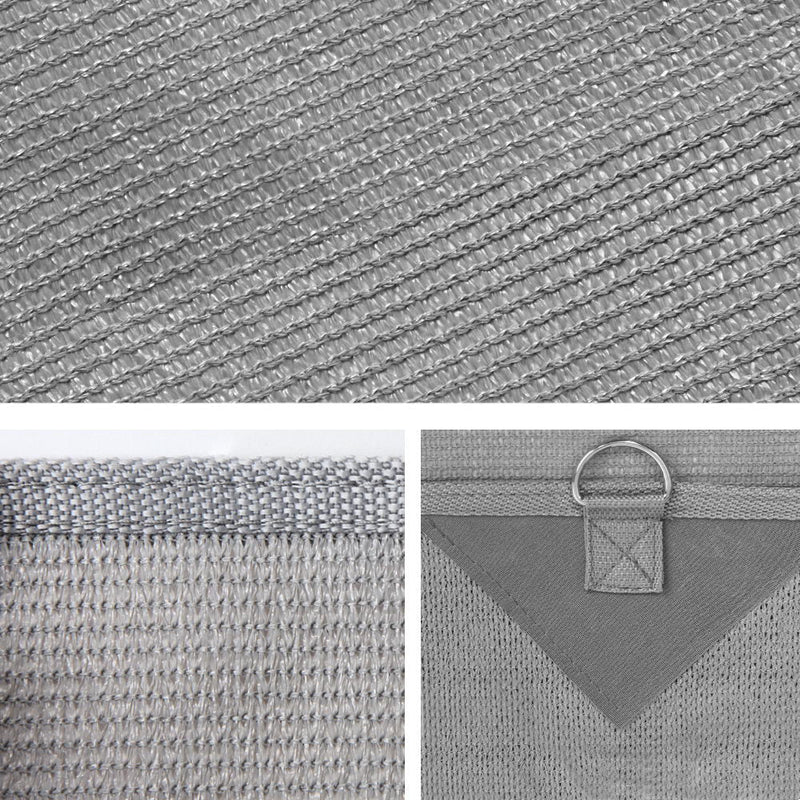 Caravan Privacy Screen Roll Out Awning 4Mx1.95M End Wall Side Sun Shade Grey - danozdirect