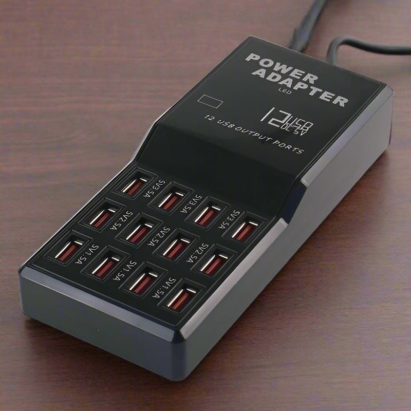 Charge multiple devices at once with Danoz Direct - 12 - Port 60W USB Charge Station. - danozdirect