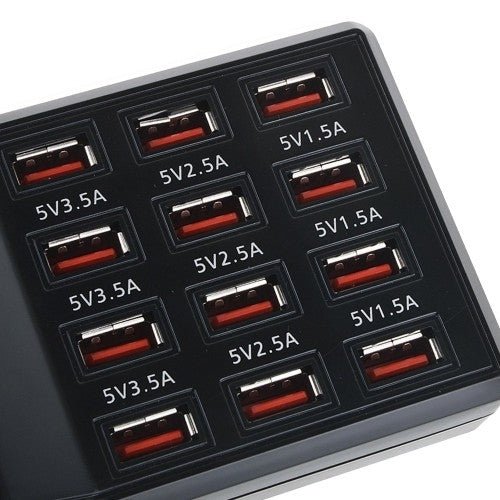 Charge multiple devices at once with Danoz Direct - 12 - Port 60W USB Charge Station. - danozdirect
